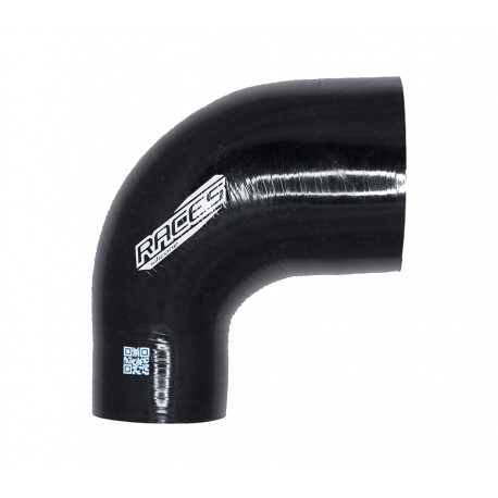Elbows 90° reductive Silicone elbow reducer RACES Silicone 90°, 76mm (3") to 89mm (3,5") | races-shop.com