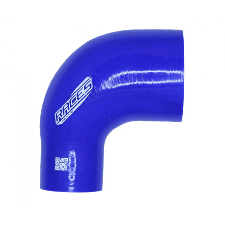 Elbows 90° reductive Silicone elbow reducer RACES Silicone 90°, 76mm (3") to 89mm (3,5") | races-shop.com