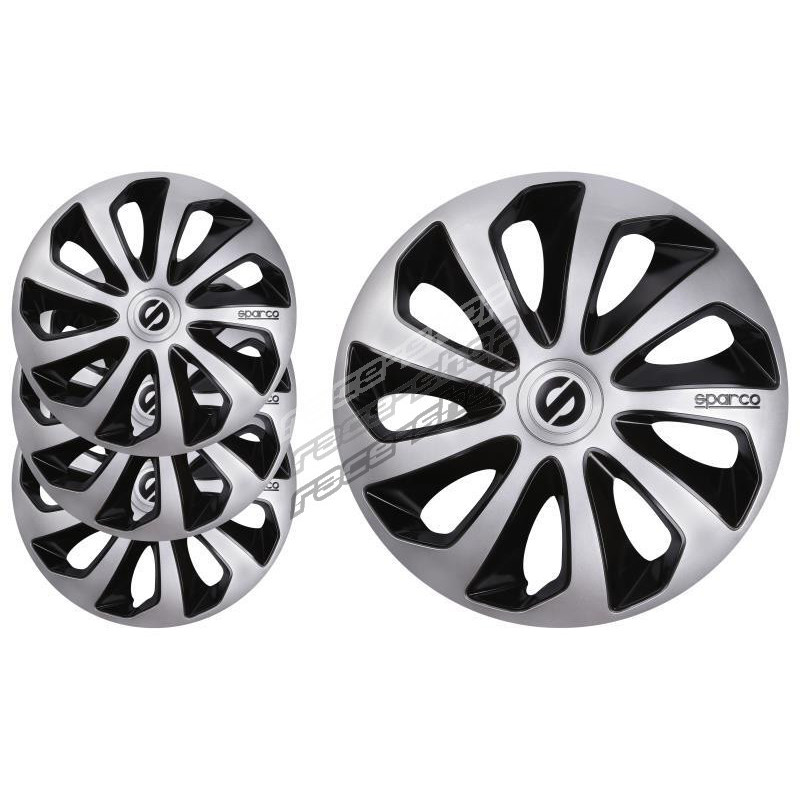 Set Sparco wheel covers Sicilia 16-inch black/red/carbon