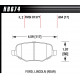 Brake pads HAWK performance Rear brake pads Hawk HB674F.664, Street performance, min-max 37°C-370°C | races-shop.com
