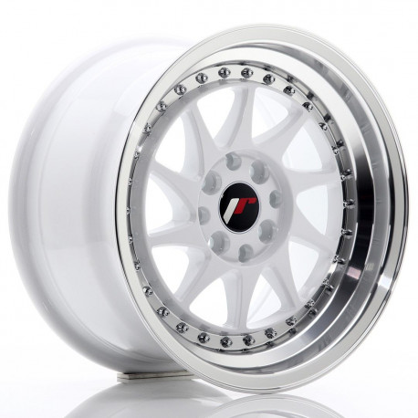 Aluminium wheels JR Wheels JR26 15x8 ET25 4x100/108 White w/Machined Lip | races-shop.com