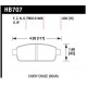 Brake pads HAWK performance Rear brake pads Hawk HB707N.638, Street performance, min-max 37°C-427°C | races-shop.com