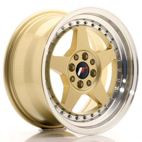 Aluminium wheels JR Wheels JR6 16x8 ET30 4x100/114 Gold w/Machined Lip | races-shop.com