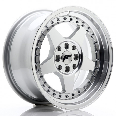 Aluminium wheels JR Wheels JR6 16x8 ET30 4x100/114 Silver Machined | races-shop.com