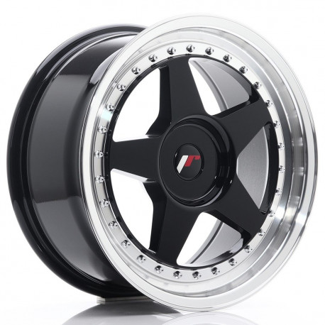 Aluminium wheels JR Wheels JR6 17x8 ET20-35 BLANK Glossy Black | races-shop.com