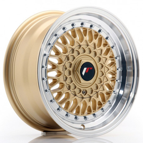 Aluminium wheels JR Wheels JR9 15x7 ET20 4x100/108 Gold w/Machined Lip | races-shop.com