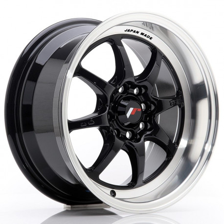 Aluminium wheels JR Wheels TF2 15x7,5 ET30 4x100/108 Glossy Black | races-shop.com
