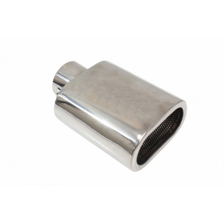 Oval with one output Exhaust Pipe 120mm enter 57mm | races-shop.com
