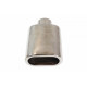 Oval with one output Exhaust Pipe 120mm enter 57mm | races-shop.com