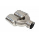 Two outputs Exhaust Pipe 2х76mm enter 55mm | races-shop.com