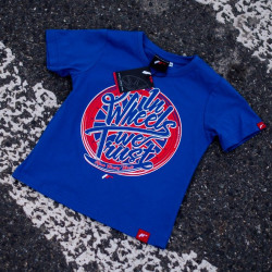 Junior`s t-shirt JAPAN RACING "In wheels we trust", Blue