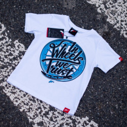 Junior`s t-shirt JAPAN RACING "In wheels we trust", White