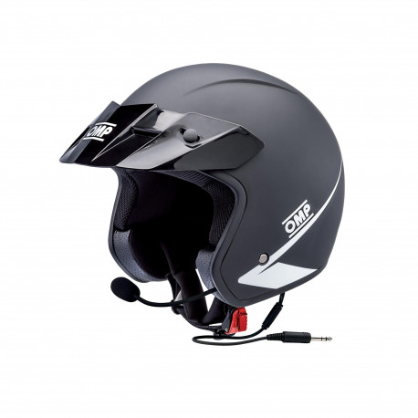 Open face helmets OMP Star Intercom Helmet - matt black | races-shop.com
