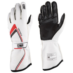 Race gloves OMP Tecnica with FIA homologation (external stitching) white