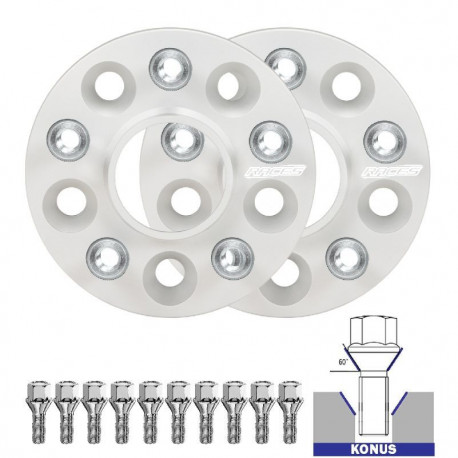 For specific model Set of 2PCS wheel spacers (threaded) for BMW M6&nbsp;F06/F12/F13&nbsp;- 35mm, 5x120, 72,6 | races-shop.com