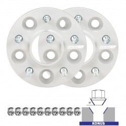 Set of 2PCS wheel spacers (bolt-on) for SsangYong Musso&nbsp;Q200&nbsp;- 25mm, 5x130, 84,1