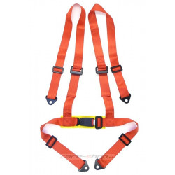 4 point sport safety belts RACES 2" (50mm), red