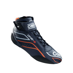 FIA race shoes OMP ONE-S, navy blue/fluo orange