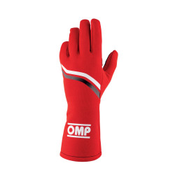 Race gloves OMP DIJON with FIA (inside stitching) red
