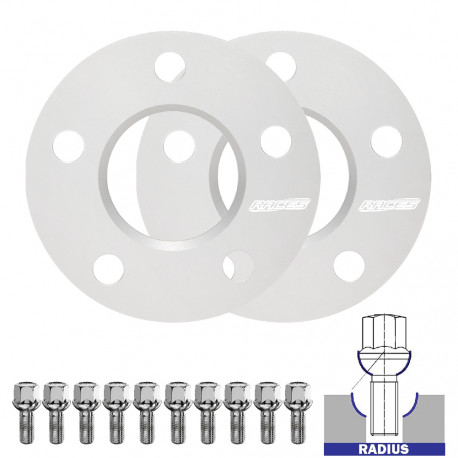 For specific model Set of 2PCS wheel spacers (transitional) for Renault Kaptur H5 - 10mm, 5x114.3, 66,1 | races-shop.com