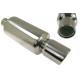 Double wall - round rolled Muffler RACES 34, inlet 3" (76mm) | races-shop.com