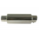 Single wall - round rolled Muffler RACES 35, inlet 3" (76mm) | races-shop.com