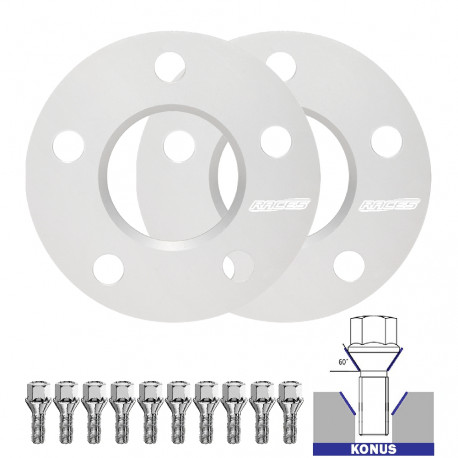 For specific model Set of 2PCS wheel spacers (transitional) for BMW M8&nbsp;F91/F92/F93&nbsp;- 5mm, 5x112, 66,6 | races-shop.com