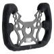 steering wheels 6 spoke steering wheel OMP 310 ALU GT, 315mm, suede, flat, silver | races-shop.com