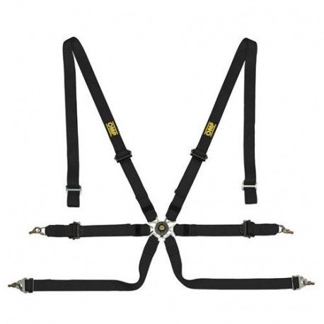 Seatbelts and accessories FIA 6 point sport safety belts OMP ONE PULL UP 2" (50mm), black | races-shop.com
