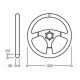 steering wheels 3 spoke steering wheel OMP ALU SP, 320mm, suede, flat, black/red/yellow | races-shop.com