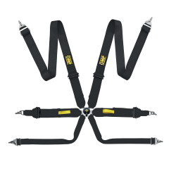 FIA 6 point sport safety belts OMP TECNICA 3" (76mm), black