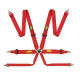 Seatbelts and accessories FIA 6 point safety belts OMP Tecnica3 red | races-shop.com