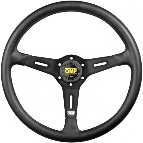 steering wheels 3 spoke steering wheel OMP SAND, 380mm, polyurethane, flat, black | races-shop.com
