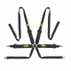 Seatbelts and accessories FIA 6 point safety belts OMP Tecnica 3+2 black | races-shop.com
