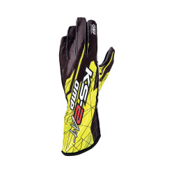 Karting gloves OMP KS-2 ART (external stitching), black/yellow