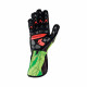 Gloves Race gloves OMP KS-2 ART (external stitching) black / green | races-shop.com