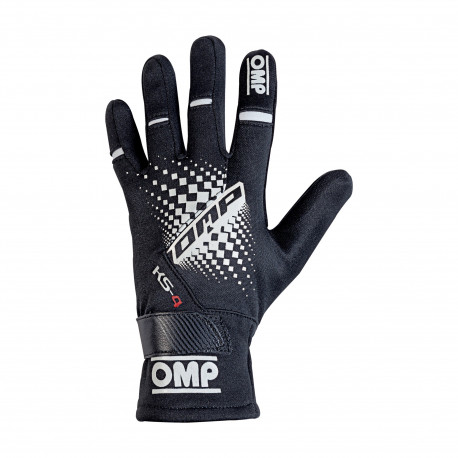 Gloves Karting gloves OMP KS-4 (internal stitching), black | races-shop.com
