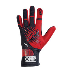 Race gloves OMP KS-4 (internal stitching) black / red