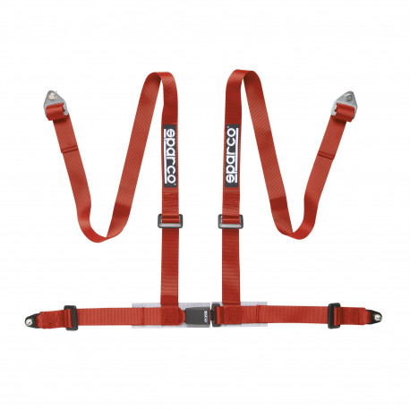 Seatbelts and accessories Sparco 4 point safety belts red | races-shop.com