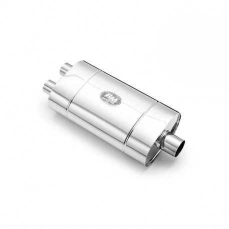 1x input / 2x output Center Muffler 60mm RM Motors | races-shop.com