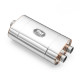 1x input / 2x output Center Muffler 60mm RM Motors | races-shop.com