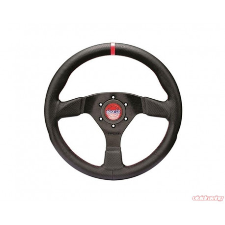 Promotions 3 spokes steering wheel Sparco R383 CHAMPION, 330mm leather, 39mm | races-shop.com