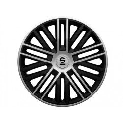 SPARCO wheel covers BERGAMO - 16" (Black/Silver)