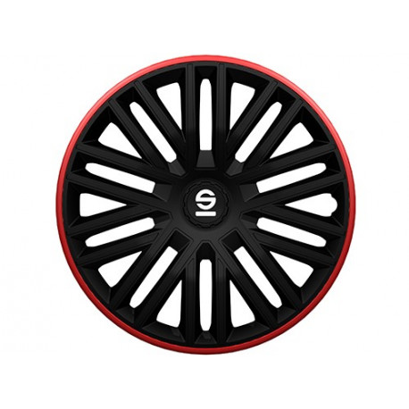 SPARCO wheel accessories SPARCO wheel covers BERGAMO - 14" (Black/Red) | races-shop.com