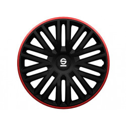 SPARCO wheel covers BERGAMO - 16" (Black/Red)