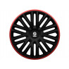 SPARCO wheel covers BERGAMO - 15" (Black/Red)
