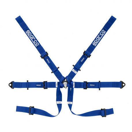 Seatbelts and accessories FIA 6 point safety belts Sparco Formula H-7 blue | races-shop.com