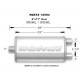 1x input / 2x output MagnaFlow steel muffler 12594 | races-shop.com