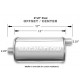 1x input / 1x output MagnaFlow steel muffler 14362 | races-shop.com