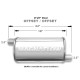 1x input / 1x output MagnaFlow steel muffler 14366 | races-shop.com